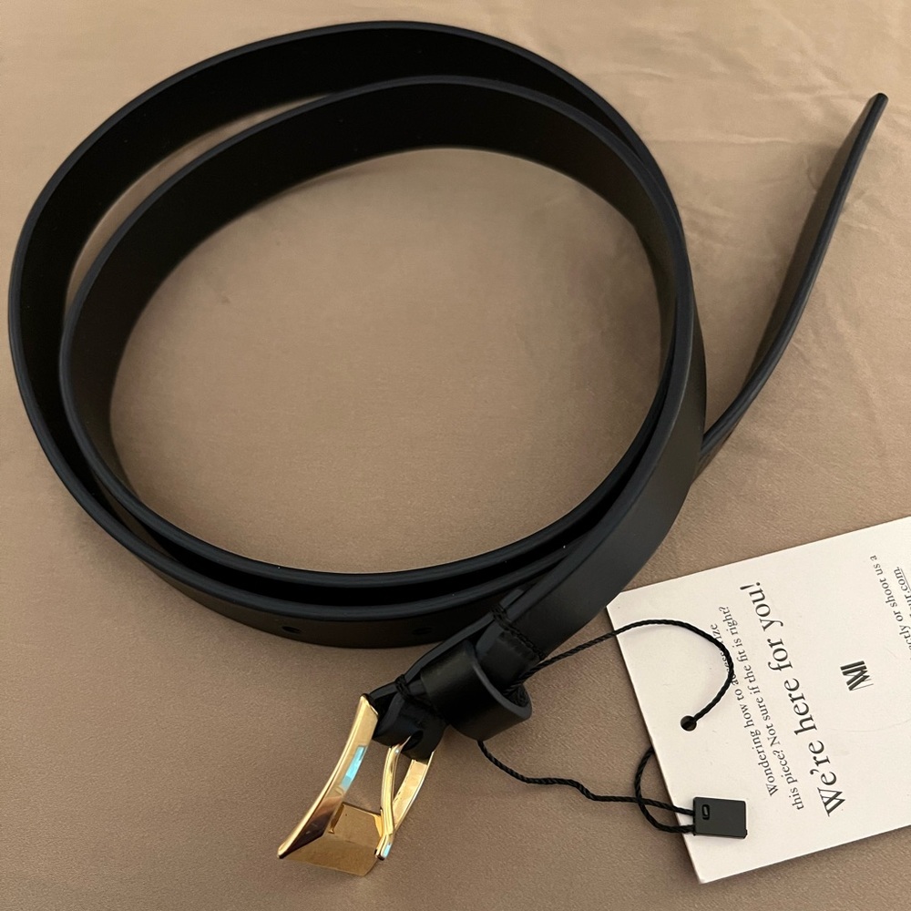 Black leather belt